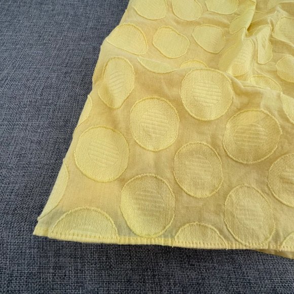 Maggy L Sleeveless Dress Solid Yellow Circles Size 6 100% Cotton Lining Polyeste - Picture 7 of 14